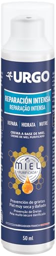 Urgo - Reparación intensa - Crema de manos a base de miel purificada - Hidrata, suaviza y protege la piel - Previene la aparición de grietas - Frasco con bomba dosificadora de 50 ml