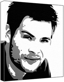 Erik Valdez (100% Original Painting. Not A Print ) Acrylic Paint On Deep Framed Canvas (60 x 50 x 1.8 cm) 3-Colour Black/Grey/White-picture-50