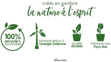 Elho Green Basics Trough Mini Allin1 30 - Planter - Leaf Green - Outdoor & Balcony - L 30.2 x W 19.5 x H 15.6 cm, 6951603036000