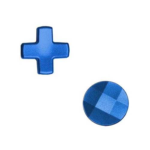 Image of 2 Pack Elite 2 Metal D-Pads Replacement for Xbox One Elite Series 2 Controller, Magnetic Standard D-Pad and Faceted D-Pad for Xbox One Elite Series 2 /Series 2 Core /Series 1 Controller (Blue)