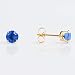 STUDEX Birthstone Sensitive Gold Plated September Sapphire Stud Earrings in Tiffany Setting for Sensitive Ears 5mm-PR-789-S