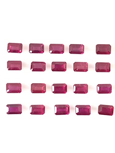 Tgsc Luster Ruby Octagon Shape Cut Faceted Loose Gemstone Size 4X3 Mm, 5X3 Mm, 5X4 Mm, 6X4 Mm, 7X5 Mm, 8X6 Mm, 9X7 Mm, 10X8 Mm, 11X9 Mm & 12X10 Mm Aaa Grade Quality Loose Gemstone Best For Making Jewelry (8X6 Mm) #TOP7