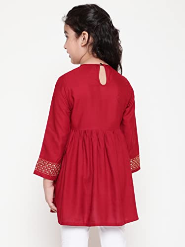 Image of NIYA Girls Party Embellished Embroidered Festive Casual TOP