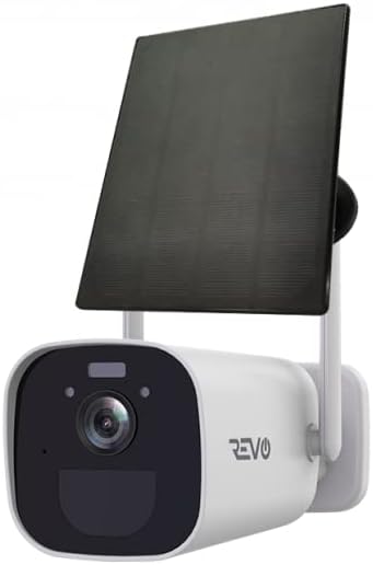 REVO America Smart Wire-Free Battery Operated Full-HD Indoor/Outdoor Bullet Camera with Solar Panel