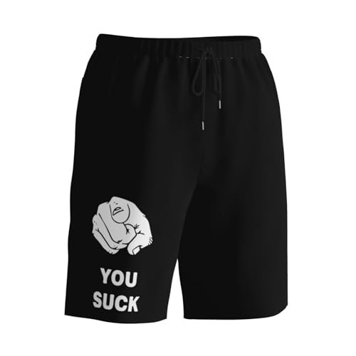 You Suck Offensive Men's Quick-Dry Board Shorts 7" - Swim Trunks Summer Hawaii Beach2