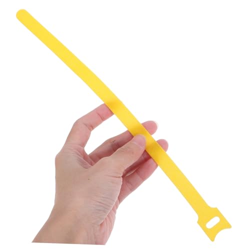 100pcs Reusable Hook and Loop Cable Ties Charging Cable Organizer Heavy Duty Cord Straps for Home and Office Management Yellow 12x300mm miniatura 4