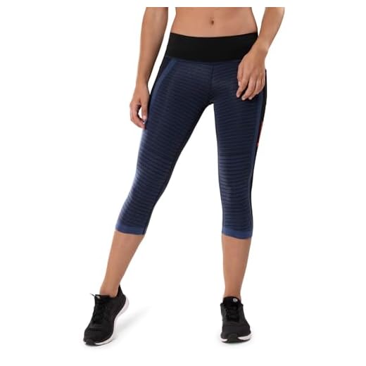 HOKO - Malla Pirata de Compresión Uniforme KADA para Mujer | Elástica y Sin Goma | Mallas para Running, Gimnasio o Deporte | Sujeción y Estilización | 2 Bolsillos | Color Navy/Negro, Talla L
