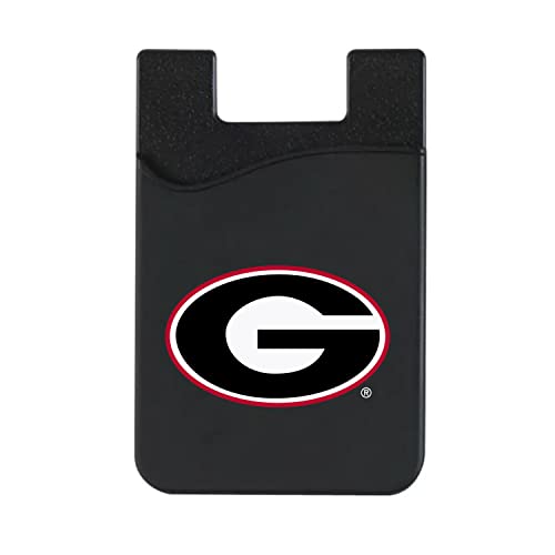 OTM Essentials University of Georgia Faux Leather Phone Wallet Sleeves, Sleek Magnetic Phone Wallet Case, Lightweight Accessories for Phones, Classic