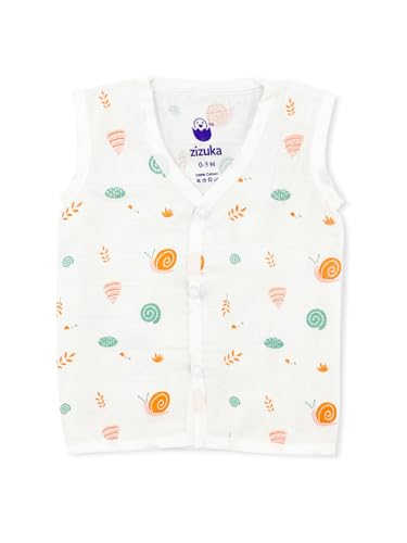 Image of Muslin Cotton Sleeveless Jabla -Baby Cloth for Newborn |Jhabla, Unisex Baby Vest for Boys Girls|Soft, Chemical Free, Breathable, Hypoallergenic Infant Clothing Essentials