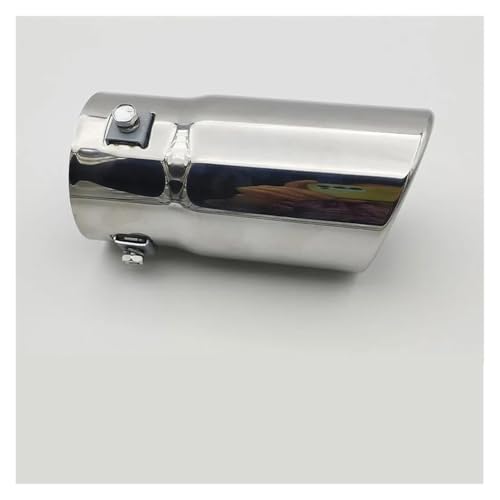 Tuyau d'échappement universel 70mm pour voiture avec embout de silencieux épais SilverBevel