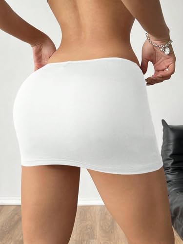 Womens' Plain Bodycon Asymmetrical Waist Skirt Casual Mini Skirts for Women2