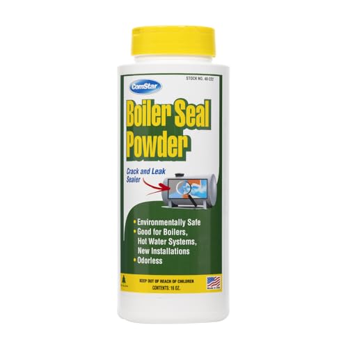 ComStar Boiler Seal Powder, Fast-Acting Leak Sealant for Steam Boilers & Hot Water Systems, Non-Freezing & Odorless Formula, Seals Cracks & Stops Leaks Instantly, Safe for All Systems, 1 lb. (40-222)