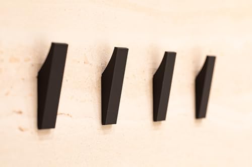 STUDIO EVE | 4 Stück Klebehaken extra stark | Selbstklebende Wandhaken ohne Bohren | Handtuchhalter für Bad & Küche | Modernes Design