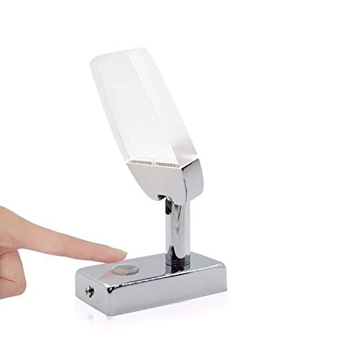 MASO 12/24V LED Spot Reading Light Desk Lamp Touch Switch Camper Van Caravan Boat Interior White/Night Light