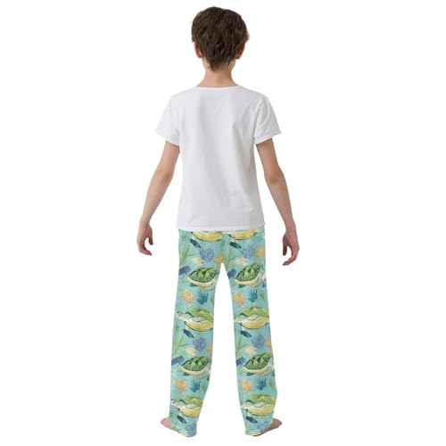 Sea Turtle Pajama Pants Tropical Fish Pajama Bottoms Soft Sleep Pjs Lounge Pants S3