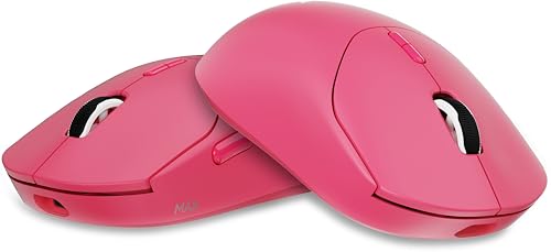 Rapoo VT MAX 軽量 ワイヤレス ゲーミングマウス PAW3950 アルティメットセンサー 750H バッテリー寿命 8K ポーリング 45K DPI、デュアルモード 2.4G/USB-C eスポーツグレードのパフォーマンスマウス PC/Mac用 (VT2 MAX、ピンク)