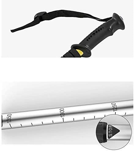 ESHINEDE Kijki trekkingowe do nordic walking, lekkie regulowane składane kijki trekkingowe unisex, kijki turystyczne/kijki trekkingowe do uprawiania turystyki pieszej, trekkingu, biwakowania, podróż