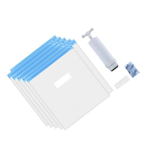 Toyvian Vakuumbeutel Drucker Verbrauchsmaterial Aufbewahrung mit Pumpe Staubdicht Feuchtigkeitsgeschützt Wiederverwendbar Inklusive Verschlussclips und Trockenmittel für Platzsparende