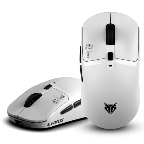 Image of EvoFox Ghost X Ultra Light Wireless Gaming Mouse, 54g, Tri-Mode (2.4GHz, Bluetooth & Wired), 8000Hz Polling Rate, 30,000 DPI Sensor, 6 Programmable Buttons, Huano Switches