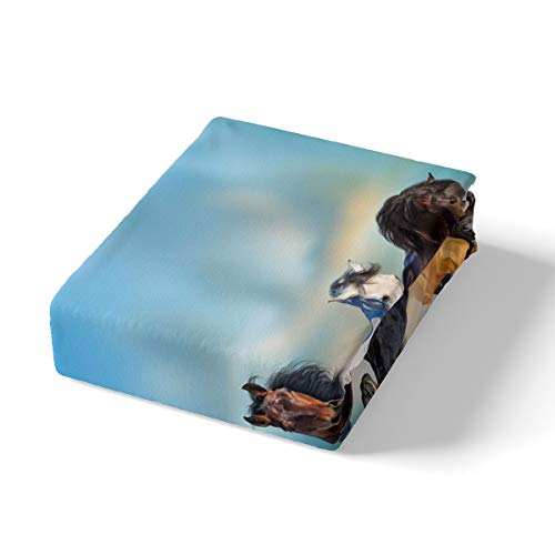 Erosebridal Teens Black Horse Comforter Cover Queen Size, Kids Galloping Steed Bedding Set, 3D Farm Animals Duvet Cover For Boys Adult, Rustic Country Style Bedspread Cover Farmhouse Decoration #TOP1