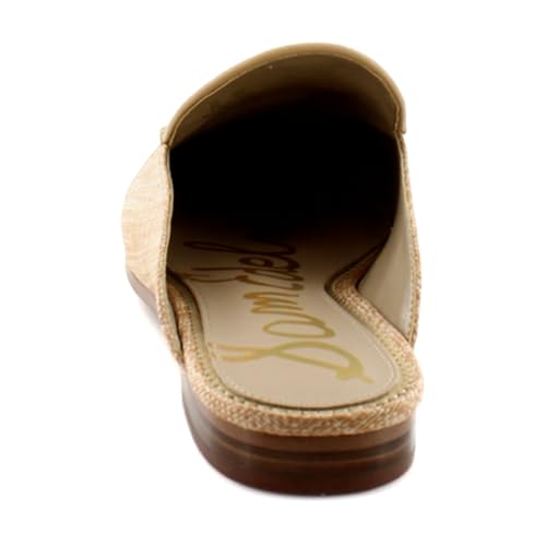 Sam Edelman Linnie Buff Tan Slip On Rounded Toe Chain Detail Wide Fashion Mules4