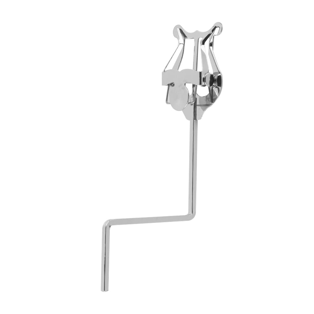 Laroal Holding Sheet Music Folder Silver Metal Clip Holder Tuba Instrument Metal Lyre Sheet Music Sheet Clip Holder