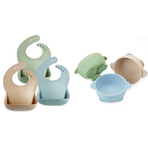 Image of PandaEar Silicone Baby Bibs & Bowls