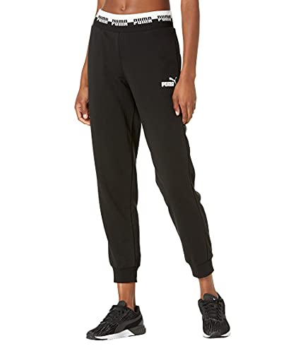 Pantalon Puma Amplified femme jogging noir coton vêtement de sport