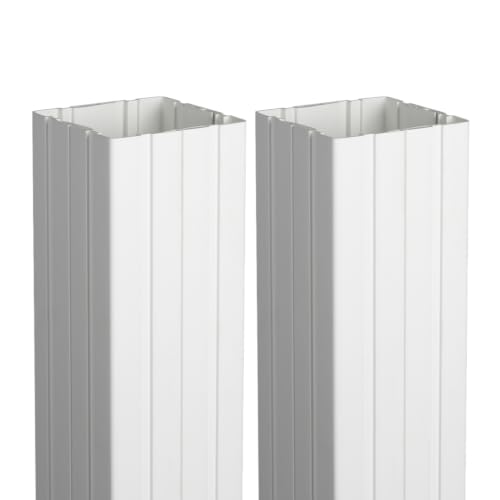 Image of Weatherables 4x4 Vinyl Post Wrap - Weatherproof Premium Outdoor Vinyl Porch Post Wrap with Fluted Design for Quickly Refreshing Existing Deck, Patio, and Porch Posts (4 inchx4 inchx96 inch, White Fluted)