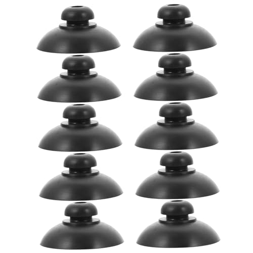 HoveeLuty 10 ventose per acquario, ventose nere da 2,5 cm, in gomma antiscivolo, per installazione di aerazione, tubi aerei e pompa