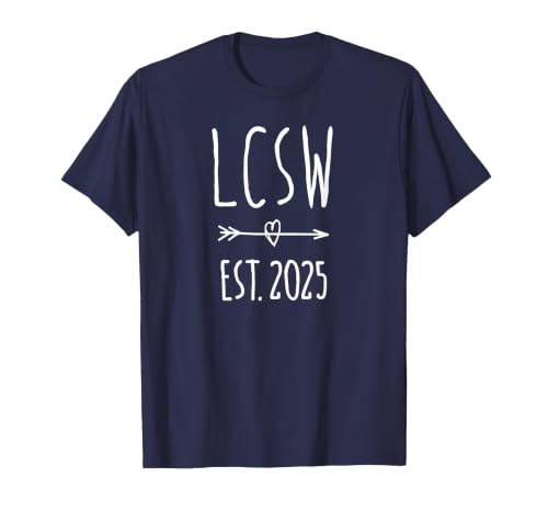 LCSW Graduation 2025 Licensed Clinical Social Worker T-Shirt, Men, Navy Blue, Large