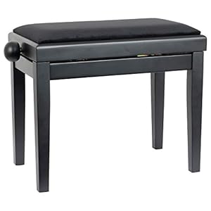 Innox PB 40BK-M pianobank mat zwart, zwarte stof
