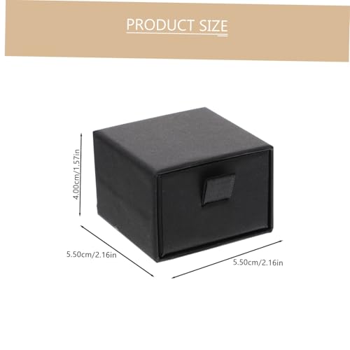 Boîte à bijoux noire en carton antichoc Beaupretty protégeant vos bagues de la poussière - 3