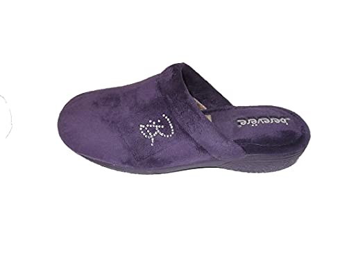 Zapatilla de estar por casa/Mujer/Berevëre/Suapel/Suela Goma/Color Morado/Talla 40 Cover