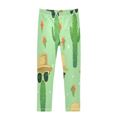 Bolaz Toddler Girls Leggings Printed Yoga Pants Leggings Cactus Cap for Kids