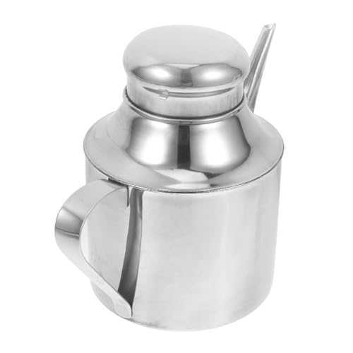 CHICAMPERA Aceitera Inoxidable con Tapa y Diseño Antigoteo Recipiente de Almacenamiento para Aceite de Cocina y Portátil para Uso Casa y Picnics