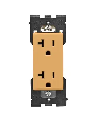 Leviton Renu Tamper-Resistant Outlet, 20-Amp, 125VAC, RER20-TC, Toasted Coconut
