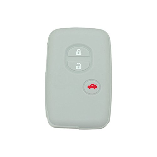 BROVACS Silicone Cover Protector Case Holder Skin Jacket Compatible with TOYOTA 3 Button Smart Remote Key Fob CV9403 Grey - Image 2