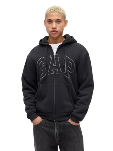 GAP Men's Logo Sherpa Full Zip Sweatshirt