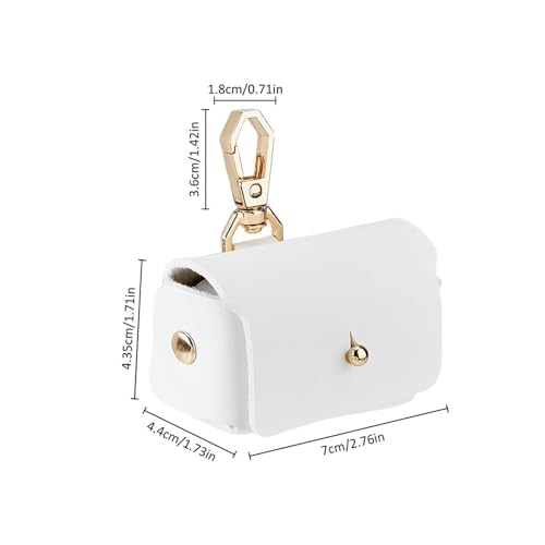 Sarini Ehering-Aufbewahrungstasche, Lederhalfter, Ehering-Tasche, Haustier-Hund, Ehering-Box, Weiß