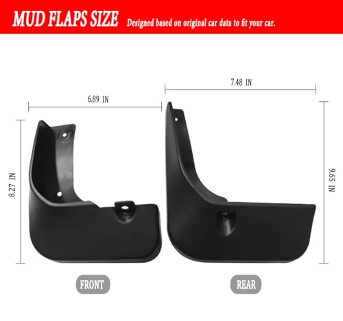 Image of Mud Flaps Mud Guards Fit for 2015-2017 Toyota Camry, Front & Rear Mud Splash Guards Accessories - 4 Pc, Black