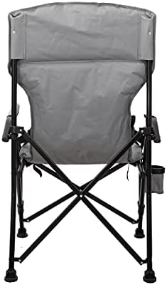 Homecall 30167 Folding Camping Chair 600D Polyester with Rip-Stop Protection and Sponge Padding - Grey, 105.0 cm*61.0 cm*65.0 cm