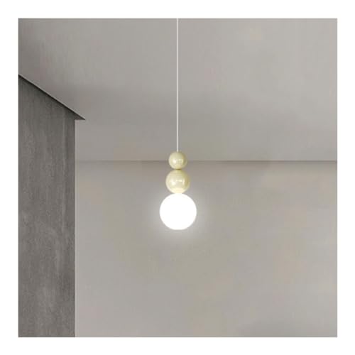 Cálida y romántica habitación de los niños Luces de suspensión Protección para los ojos Lámparas colgantes Lámpara de araña nórdica LED Lam Crema Lámpara colgante de espectro completo Pantalla de hie