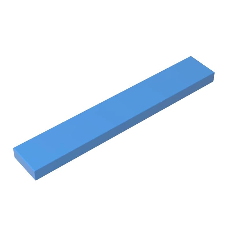 Gobricks 6636 Foundation Plate Tile 1x6 with Groove 50 Pieces GDS-564 Compatible with Lego Building Blocks Color:Medium Blue — image 1