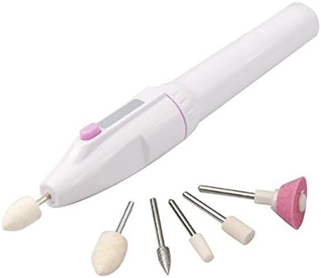 Gemira Electric Nail Drill Machine, 5 in 1 USB Rechargeable Nail File Manicure Pedicure Set, Pen-Shape Portable Professional Nail Grooming Polish Tools for Hands & Feet