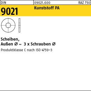 Preisvergleich Produktbild 250 Scheiben DIN 9021 Kunststoff 10,5 Polyamid Kunstst