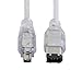Cablecc 1394 6Pin to Firewire 400 IEEE 1394 4 Pin Male iLink Adapter Cord Cable for Camera Camcorder