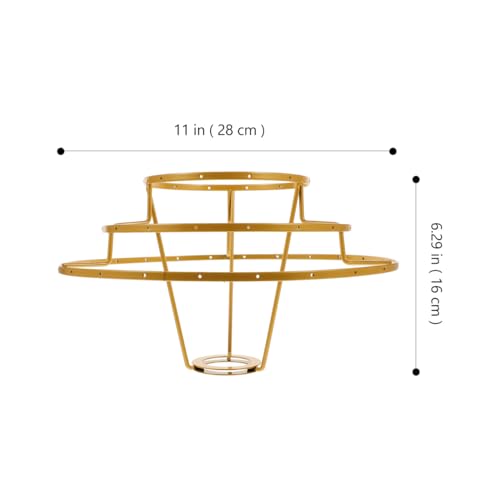Image of DOITOOL Lampshade Frame 11 Inch Metal Wire Ring Support for DIY Light Fixtures Table Wall Pendant Lamp Replacement Cage Guard