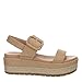 Michael By Michael Shannon Kira - Women's Classic Open Toe Espadrille Casual Strappy Summer Platform Sandal Beige, Size 9 Medium Width