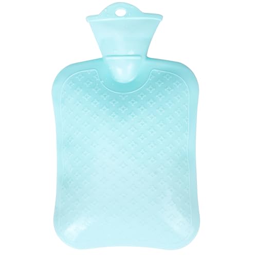 Wärmflasche Ohne Bezug 1L Wärmeflasche Sichere und Haltbare Bettflasche PVC Wärmflasche Waschbare Hot Water Bottle Beste Geschenk für Frauen,...